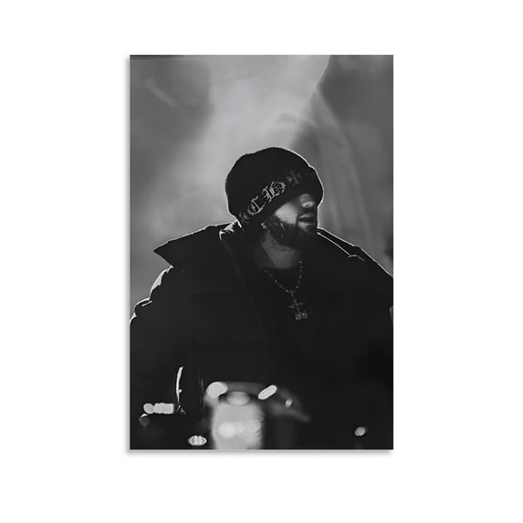 Odetari RAPPER Popular Art Poster Canvas Poster Wall Art Picture Prints Hanging Photo Gift Decor Home Posters Artworks 12x18inch(30x45cm)