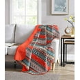 thumbnail image 1 of Chezmoi Collection Odette Boho Chic Bohemian 100% Cotton Quilt Set, Twin, Orange, 2-Pieces, 1 of 4