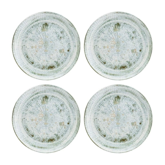 Odette dia.10" Round Decorated Porcelain Plate (Set of 4)