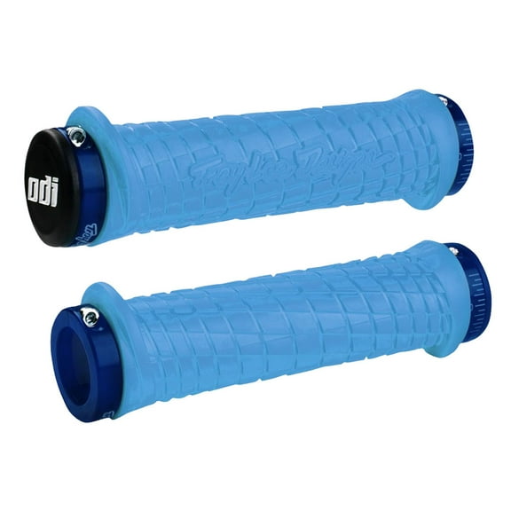 ODI J30TLAQ-U Troy Lee Designs Signature Series ATV Lock-On Grips - Aqua