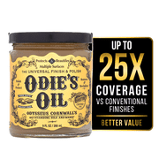 Odies Oil - Universal Finish for Wood, Leather, Plastic, Vinyl, Metal & More - 9 oz - Waterproofs, Food Safe, Solvent Free Non-Toxic Finish