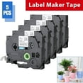 thumbnail image 1 of Odies 5 Pcs Compatible Label Tape Replacement Fit for Brother P-touch TZe-231 TZe Tape - 12mm 0.47 Laminated White TZ Label Maker Tape, 1 of 8