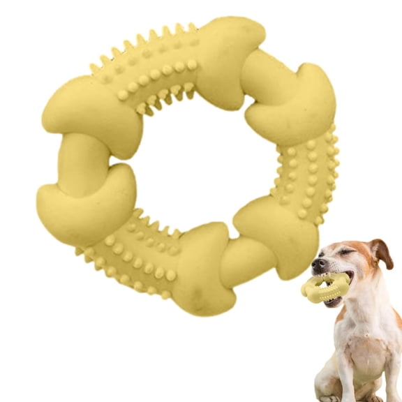 Odies Dog Chew Toys for Aggressive Chewers, Indestructible Tough Teeth Grinding Interactive Dog Chew Toys for Small/Medium/Large Dog Breeds, Creamy Scent Dog Toys,Yellow