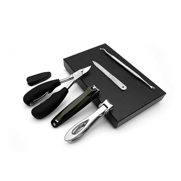 Odies Large Nail Clippers Set, 5 Pcs Sharp Toenail and Fingernail Clippers for Men and Women (Premium, Big Size, Heavy-Duty Design)