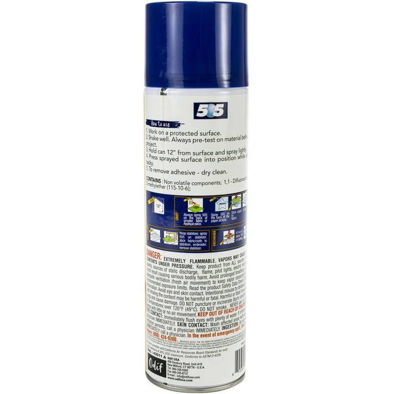 Odif USA 505 Spray & Fix Temporary Fabric Adhesive 12/Pk-12.4oz