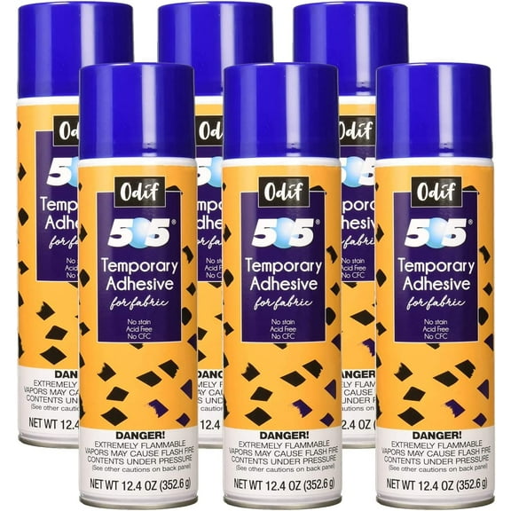 Odif USA 505 Spray & Fix Temporary Fabric Adhesive 6/Pk-12.4oz, 6 Pack