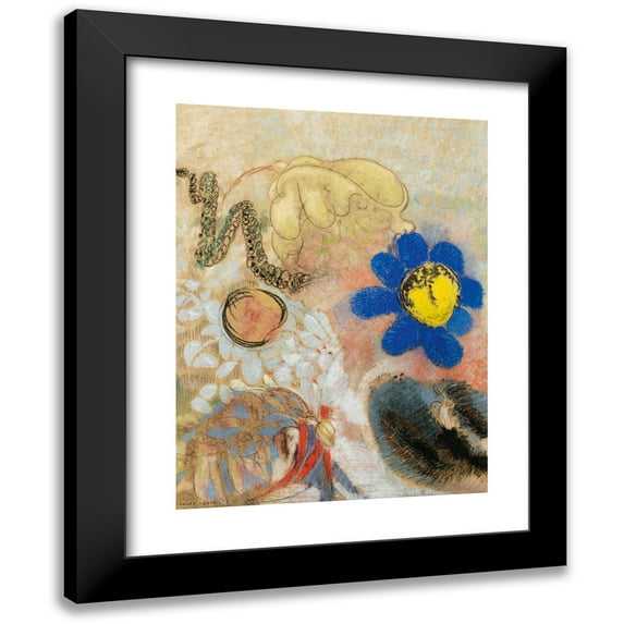 Odilon Redon 15x18 Black Modern Framed Museum Art Print Titled - Sous Marine Flora