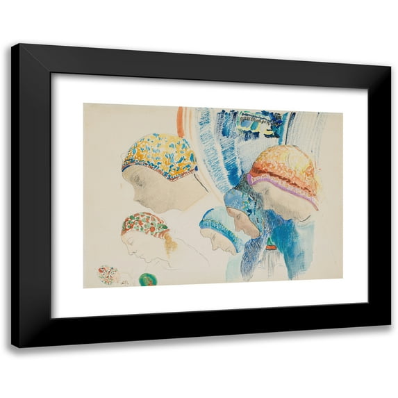 Odilon Redon 24x18 Black Modern Framed Museum Art Print Titled - Dutch Profiles