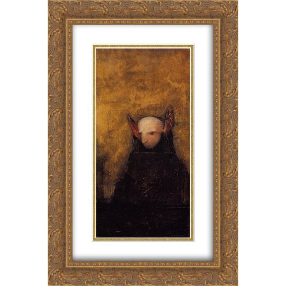 Odilon Redon 2x Matted 16x24 Gold Ornate Framed Art Print 'The Monster'