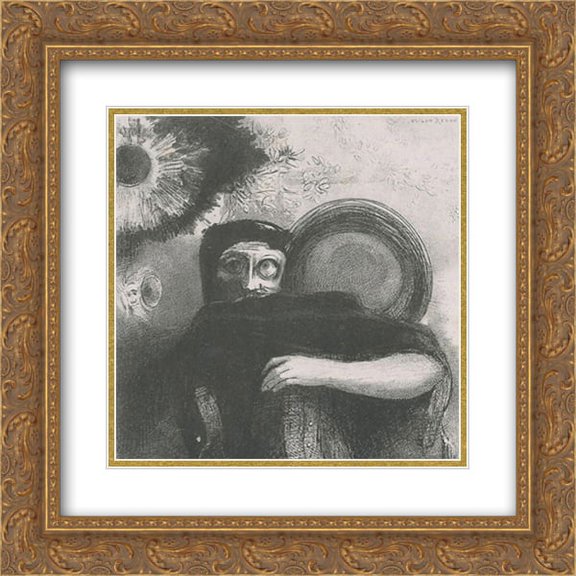 Odilon Redon 2x Matted 20x20 Gold Ornate Framed Art Print 'A strange Juggler'