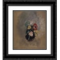 thumbnail image 1 of Odilon Redon 2x Matted 20x22 Black Ornate Framed Art Print 'Anemones and Tulips', 1 of 2