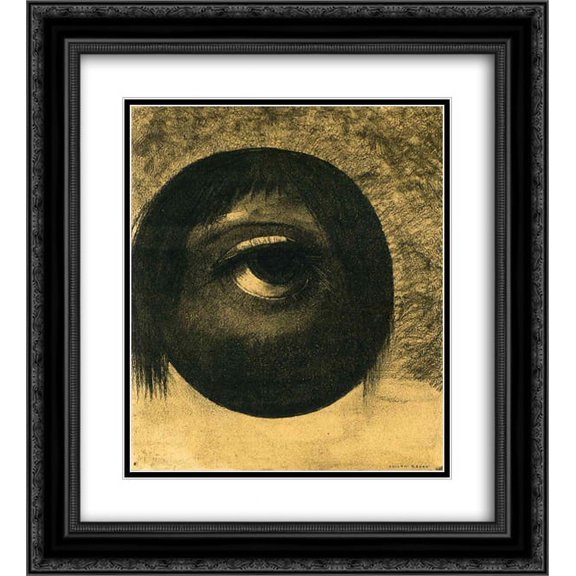 Odilon Redon 2x Matted 20x22 Black Ornate Framed Art Print 'Vision'