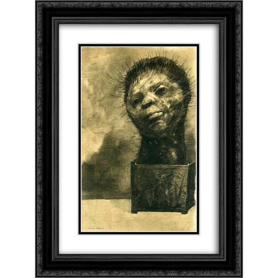 Odilon Redon 2x Matted 20x24 Black Ornate Framed Art Print 'Cactus Man'