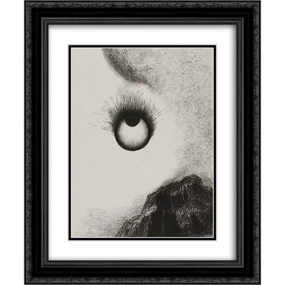 Odilon Redon 2x Matted 20x24 Black Ornate Framed Art Print 'Everywhere eyeballs are aflame'