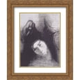thumbnail image 1 of Odilon Redon 2x Matted 20x24 Gold Ornate Framed Art Print 'Anthony What Is the Point of All This The Devil There Is No Point! (plate 18)', 1 of 2