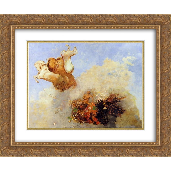 Odilon Redon 2x Matted 24x20 Gold Ornate Framed Art Print 'Apollo's Chariot'
