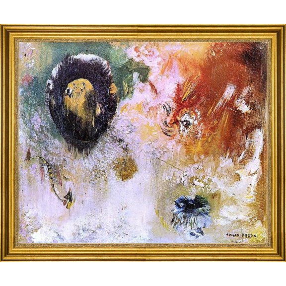 Odilon Redon Fantastical - 16" x 20" Framed Premium Canvas Print
