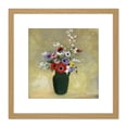 thumbnail image 1 of Odilon Redon Large Green Vase With Mixed Flowers 8X8 Inch Square Wooden Framed Wall Art Print Picture with Mount, 1 of 4