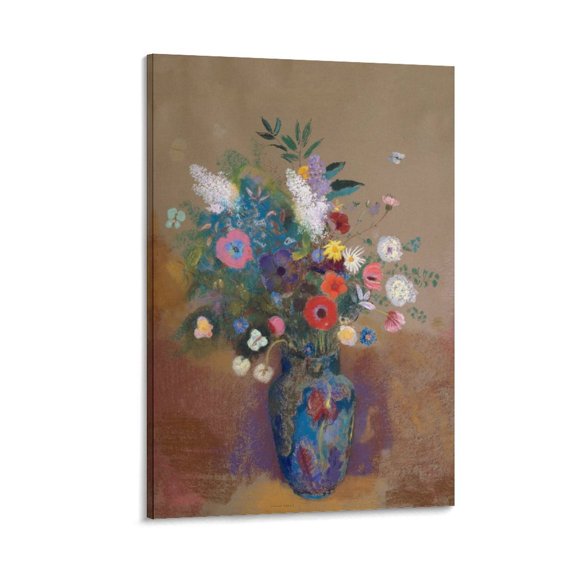 Odilon Redon Painting Art Poster Bouquet of Flowers Print Poster Artworks Picture Print Poster Wall Art Painting Canvas Gift Decor Home Posters Decorative 16x24inch(40x60cm)