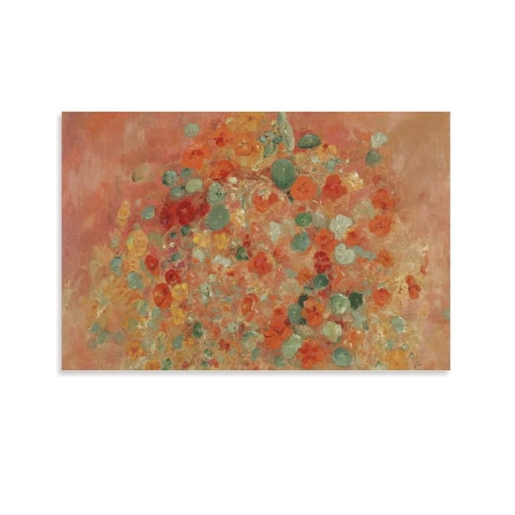 Odilon Redon Painting Art Poster Nasturtiums 1905 Art Work Poster Wall Art Picture Painting Poster Canvas Print Posters Artworks Bedroom Living Room Decor 16x24inch(40x60cm)