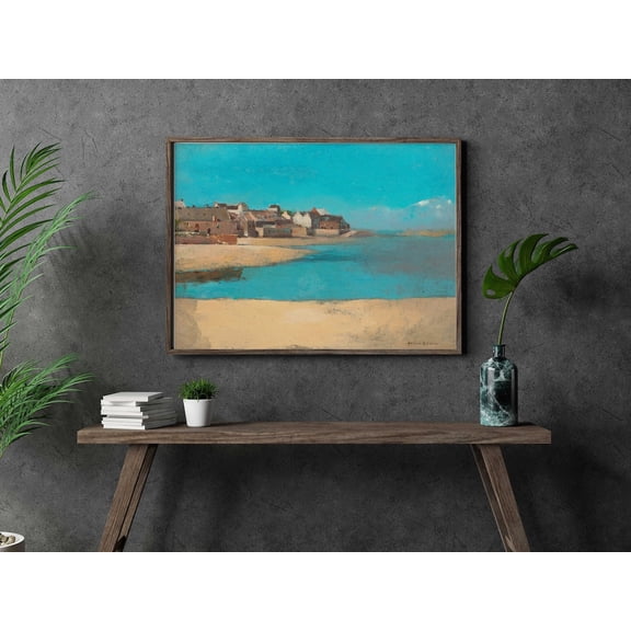 Odilon Redon Village Sea Brittany Landscape Mountain Portrait Decor Unframed Paper Print