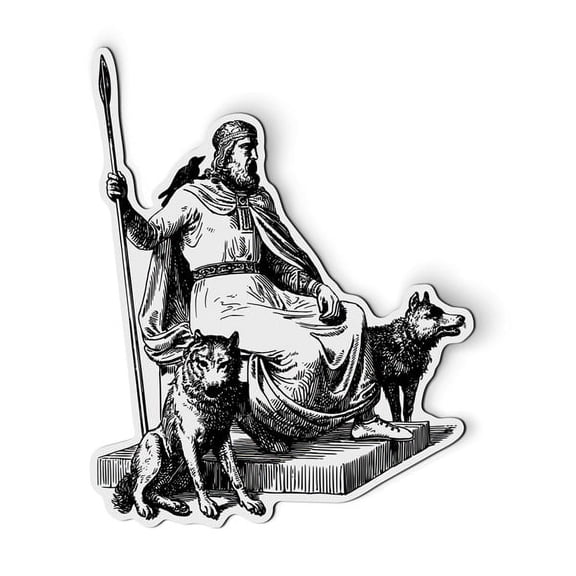 Odin Norse Viking God Thor - 5.5" Magnet for Car Locker Refrigerator