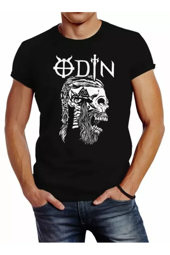 Odin Skull Beard Norse Mythology Ragnar Lodbrok Fashion Tshirt Unisex S-5XL Hot Trending Shirt, Vintage Birthday Gift