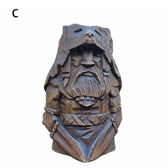 Odin Thor Tyr Nordic Pagan Retro Statue Resin Crafts Desktop Ornament Home Decor