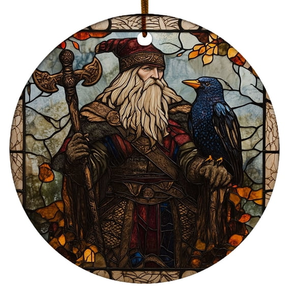 Odin and Hugin Ornament, Scandinavian Christmas Ornaments 2025, Viking Christmas Ornaments, Celtic Norse Mythology Decor, Christmas Decorations Gifts