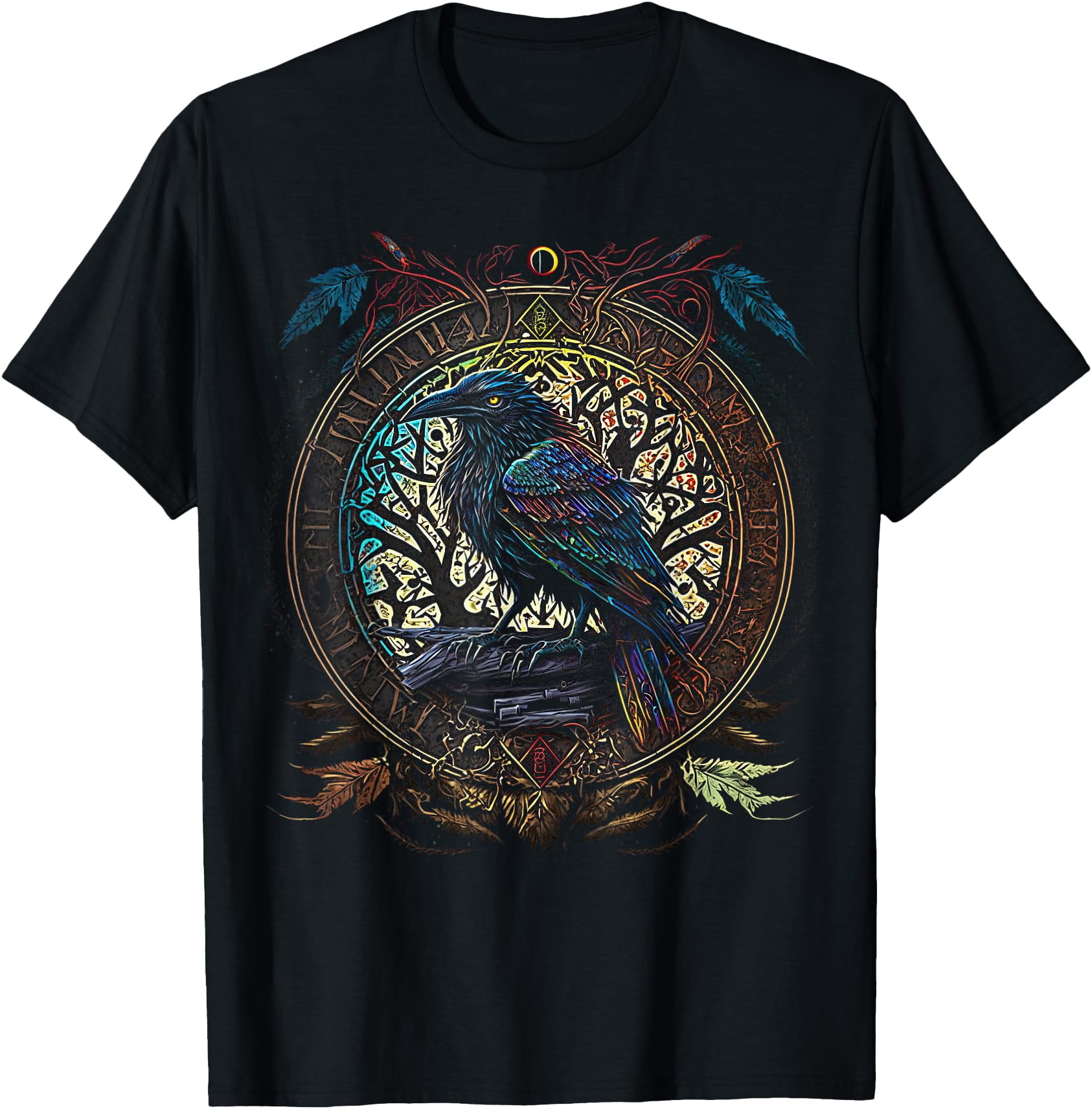 Odin's Raven Northman Valhalla Norse Mythology T-shirt For Men Women 