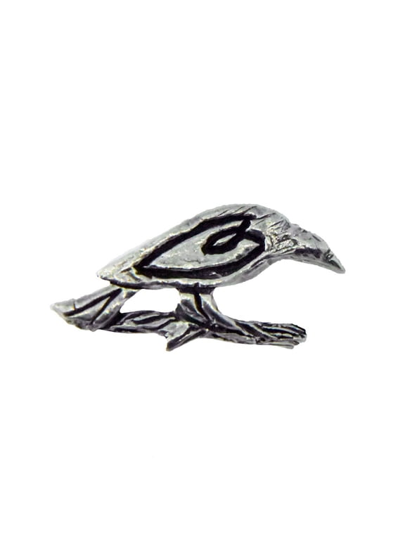 Odin's Raven Pin, Bird, Norse, G007, Nordic, Huginn, Muninn, Celtic, Gothic, Viking, Medieval, Pins, Lapel, Brooch, Brooches, Hat, Backpack, Handmade in the USA, 100+ Gothic Designs, Pewter