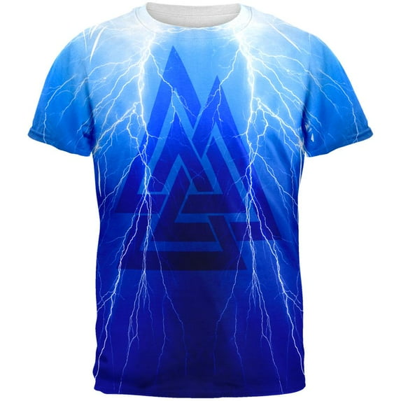 Odin's Son Viking Storm All Over Mens T Shirt Multi LG