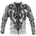 thumbnail image 1 of Odin viking Ravens zip hoodie warriors 3D Printed Nordic Mythology Patten Casual Taille Plus zip up, 1 of 4
