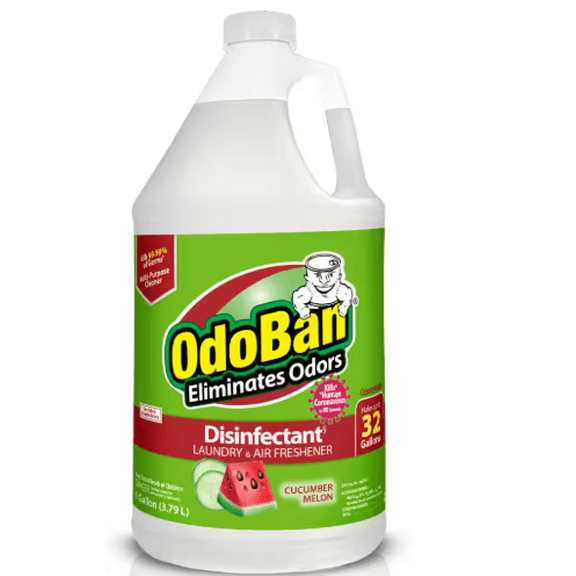 OdoBan 1 Gal. Cucumber Melon Disinfectant, Laundry and Air Freshener, Mold and Mildew Control, Multi-Purpose Concentrate