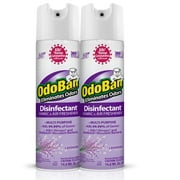 OdoBan 360 Degree Continuous Spray Multipurpose Cleaner Fabric and Air Freshener, Lavender Scent, 2 Pack