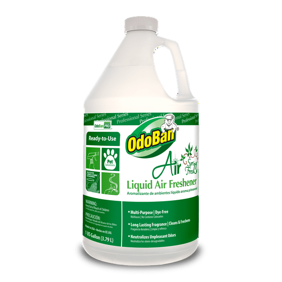 OdoBan 977462-G RTU Air Spring Fresh Liquid Air Freshener, 1 Gallon Bottle