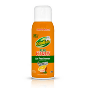 OdoBan Aroma Eliminator, 360-Degree Continuous Spray Natural Oil Real Citrus Air Freshener, Toilet Spray, 10 Ounces, Orange Scent