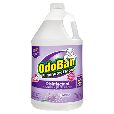 OdoBan Multipurpose Cleaner Concentrate, 2 Gal, Lavender Scent - Odor Eliminator, Disinfectant, Flood Fire Water Damage Restoration