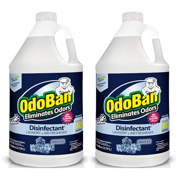 OdoBan Disinfectant Concentrate and Odor Eliminator, 2 Gallons, Night Ice Scent