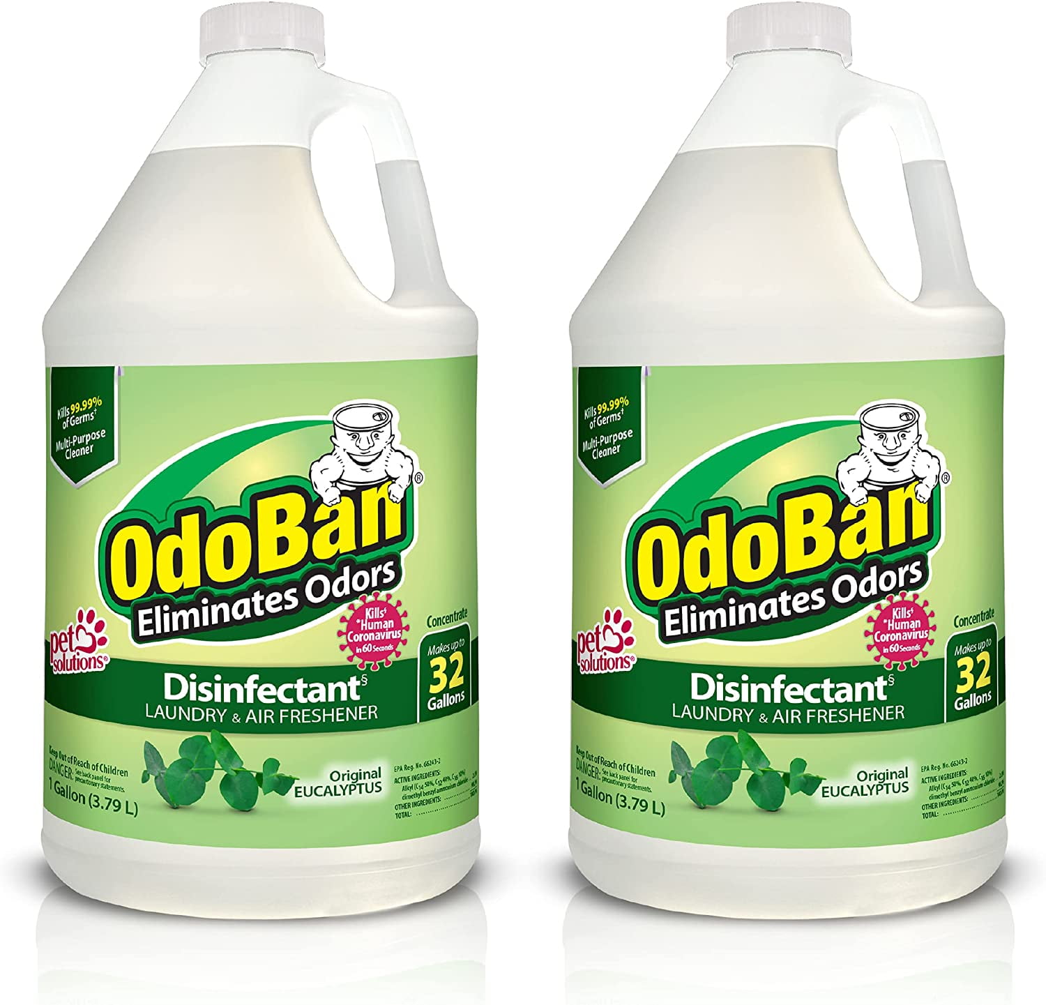 Concentrated Odor Eliminator and Disinfectant, Eucalyptus, 1 gal Bottle Concentrated Odor Eliminator and Disinfectant, Eucalyptus, 1 gal Bottle