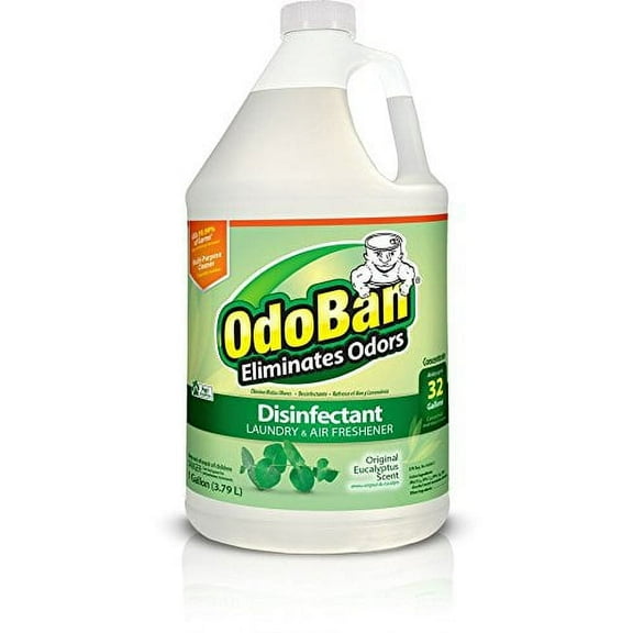 OdoBan Multipurpose Cleaner Concentrate, 1 Gal, Original Eucalyptus Scent - Odor Eliminator, Disinfectant, Flood Fire Water Damage Restoration