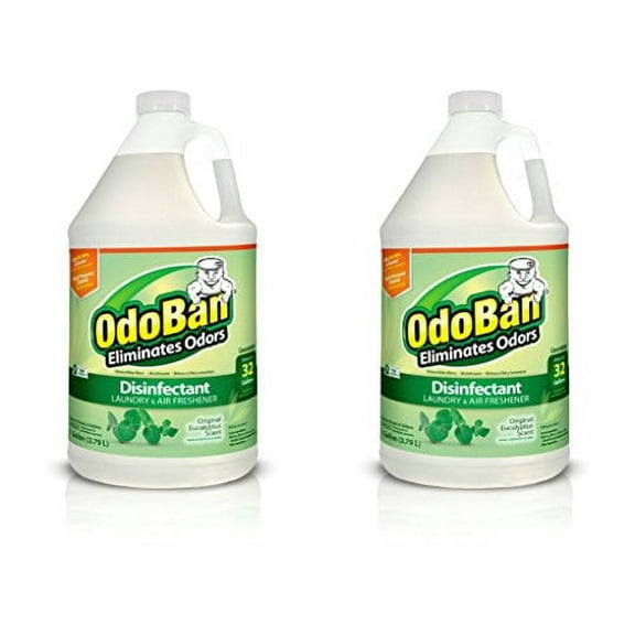 OdoBan Multipurpose Cleaner Concentrate, 2 gal, Original Eucalyptus Scent - Odor Eliminator, Disinfectant, Flood Fire Water Damage Restoration