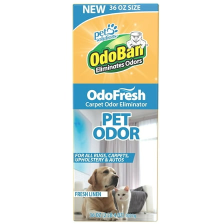 OdoBan OdoFresh Carpet and Room Deodorizer Powder for Home Smells and Odors Including Smoke, Pet Urine, Dogs, and Cat Litter, Fresh Linen Scent, 36 Ounces