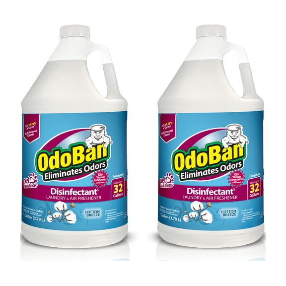 OdoBan Odor Eliminator Freshener and Disinfectant, Cotton Breeze, 2 Gallon
