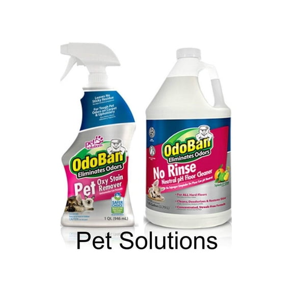 OdoBan Pet Solutions 32oz Spray Bottle and 1 Gal Neutral pH Floor Cleaner Concentrate