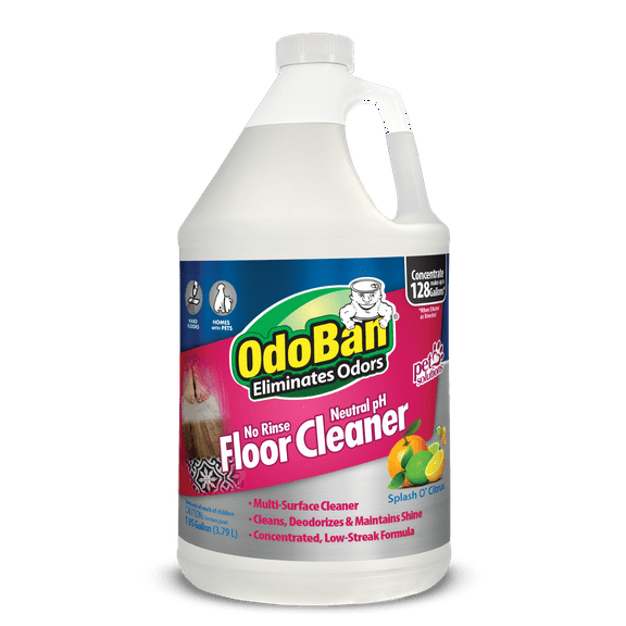 OdoBan No Rinse Neutral pH Floor Cleaner Concentrate, 1 Gallon