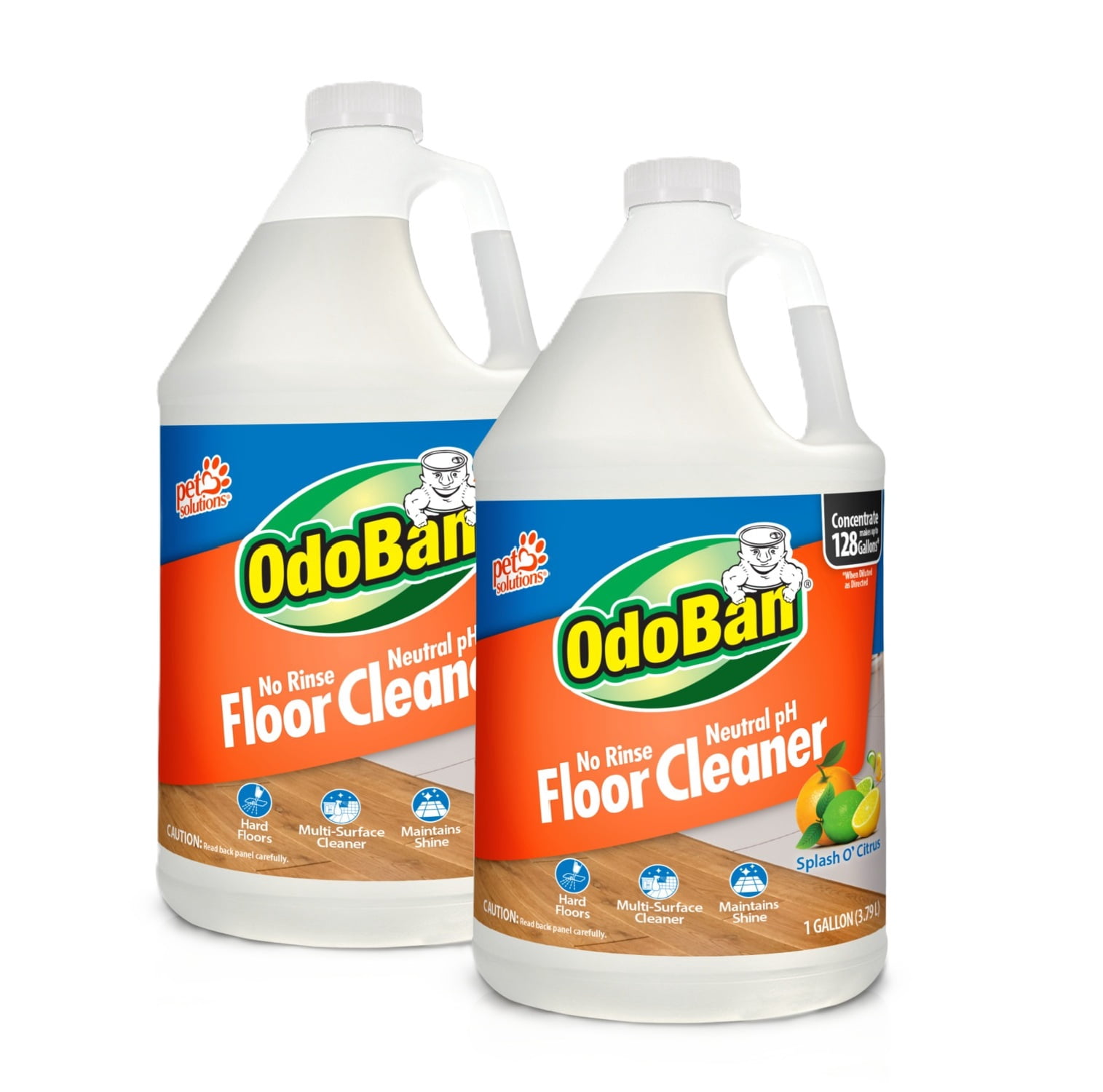 OdoBan Pet Solutions No Rinse Neutral pH Floor Cleaner Concentrate, 2 Gallons