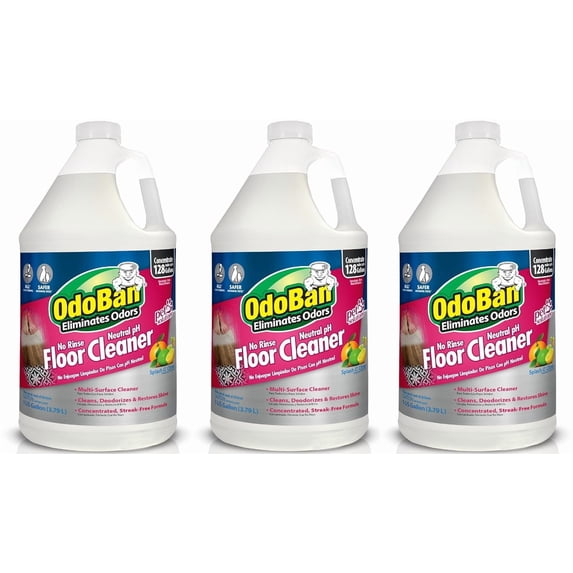 OdoBan Pet Solutions No Rinse Neutral pH Floor Cleaner Concentrate, Splash O' Citrus Scent, 3 Gallons