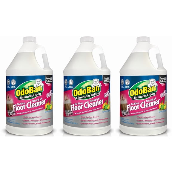 OdoBan Pet Solutions No Rinse Neutral pH Floor Cleaner Concentrate, Splash O' Citrus Scent, 3 Gallons