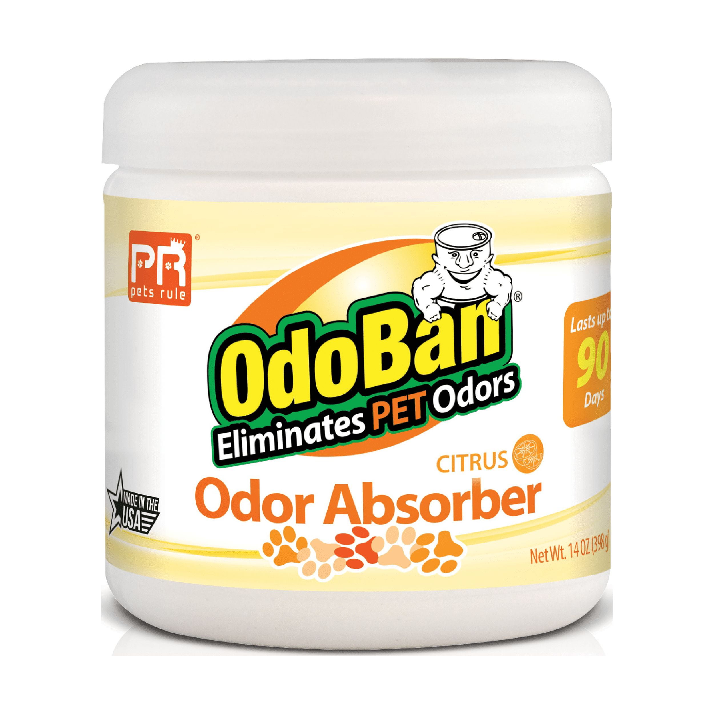 OdoBan Pets Rule Solid Odor Absorber Air Freshener, 14 Ounce Jar